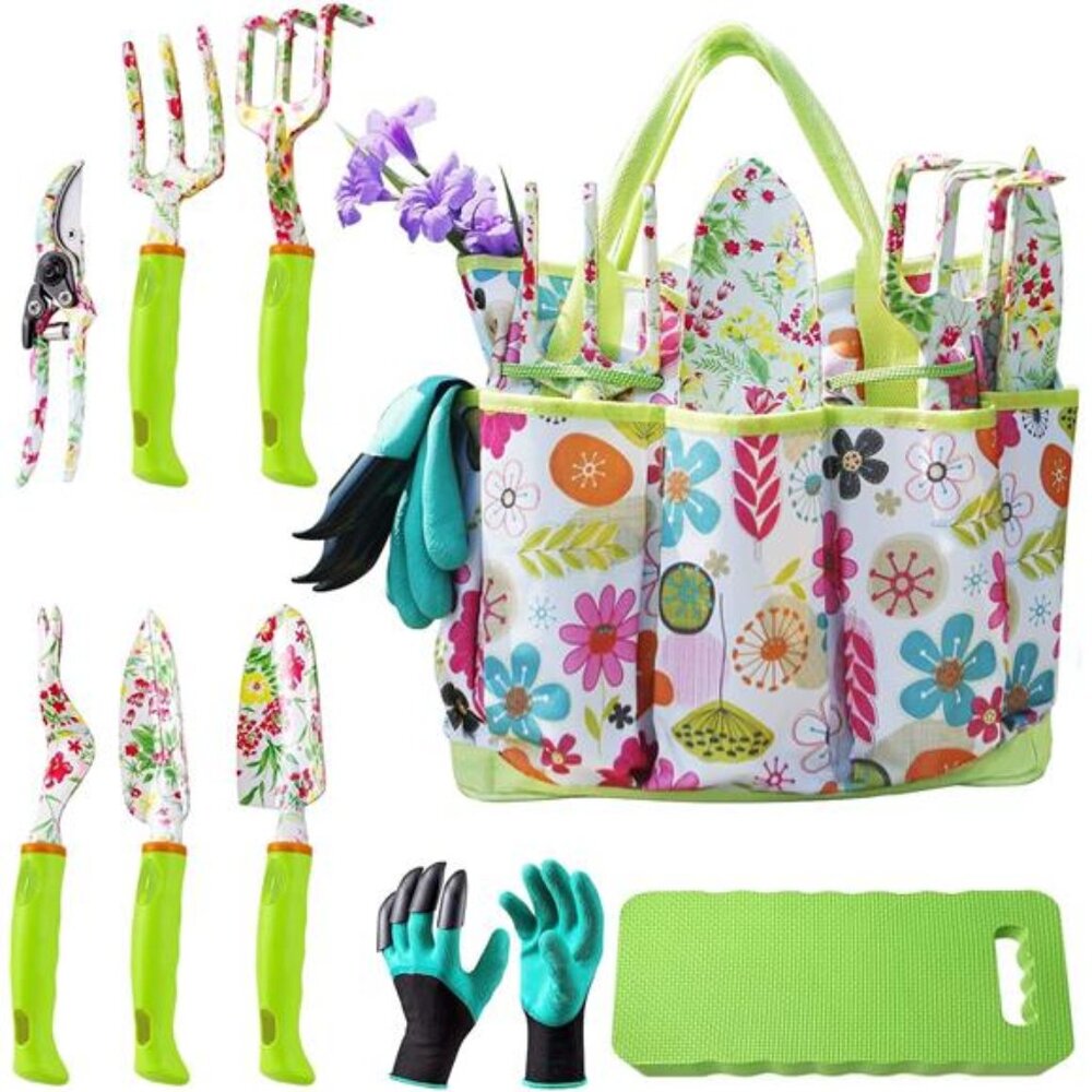 Garden Tool Set,Cute Gardening Gifts for Women,Birthday Gifts for Mom,Heavy Duty
